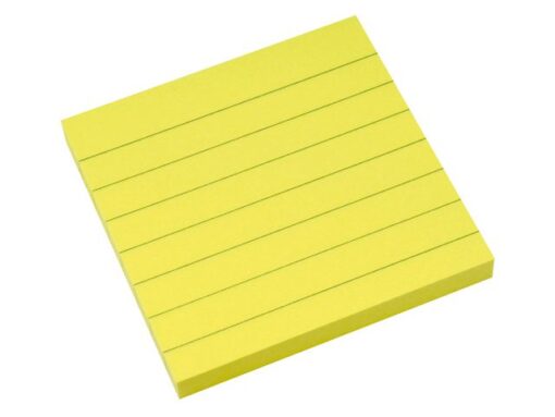 Info Notes 75x75mm fel geel blok a 80 vel gelinieerd