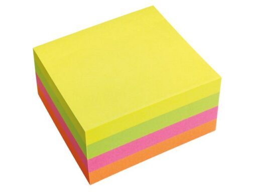 Powernotes info notes 75x75mm ass. felle kleuren blok a 320 vel.