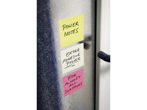 Powernotes info notes 75x75mm ass. felle kleuren blok a 450 vel.