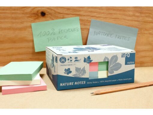 Info Notes 125x75mm assorti recycled doos a 12 blok