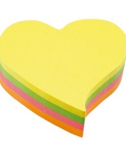 De Shaped Sticky Note geeft je berichten individualiteit en brengt variatie in de dagelijkse communicatie. Er is een vorm voor elke gelegenheid. Formaat 68x68. Aantal 200 vel. 'Hart'. 25 mm plakrand en lijm op waterbasis.