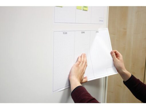 Info Notes Zelfklevende Kanban planner 8 vel van 30x50,8cm incl 3 blok sticky notes