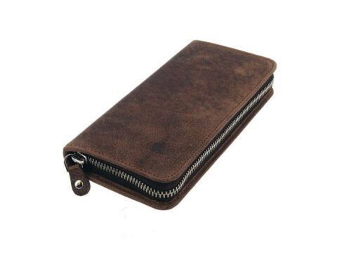 Etui Alassio hunterleer bruin 17x8x2,5cm