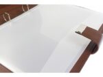 Schrijf/documentenmap Alassio A4. 4 ringsmechaniek Leer     cognac. Met slot
