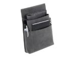Kelnerportefeuille Alassio hunter leer grijs 18,5x9,5 cm