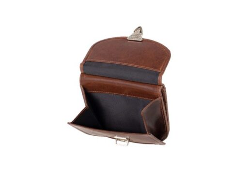 Portefeuille Mika bruin RFID. Leer. 10x10x2cm