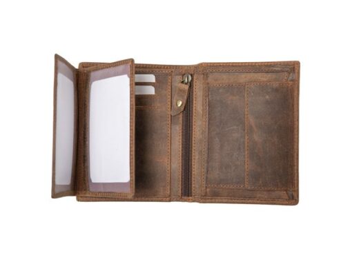 Portefeuille Alassio 12x9.5x2.5cm Leer bruin