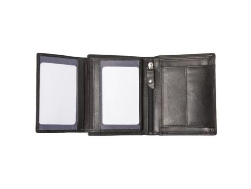 Portefeuille Alassio 12x9.5x2.5cm Leer zwart
