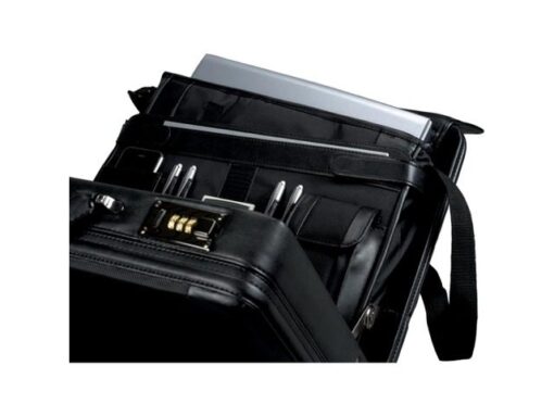 Alassio Laptop attaché koffer Alumaxx MODICA. Zwart kunstleer.