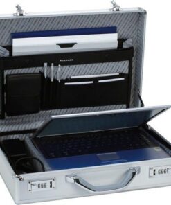 heavy-duty handvat en 2 cijfersloten. Verwijderbare laptopbescherming. Uitneembaar organizervak met 2 A4 vakken