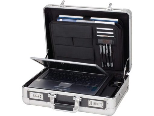 Laptop koffer Alumaxx C-1 aluminium zilver-carbonlook