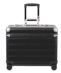 trolley systeem (uitschuifbaar tot 102 cm) en 4 draaibare wielen (360 graden). Met versterkte randen en 2 veiligheidssloten met sleutel. Met uitneembaar organizer compartiment voor laptop