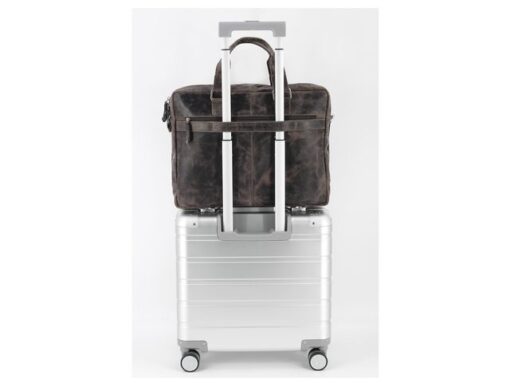 Juscha Laptop aktetas Roberto Romano TORINO bruin echt leer        31x42x12cm