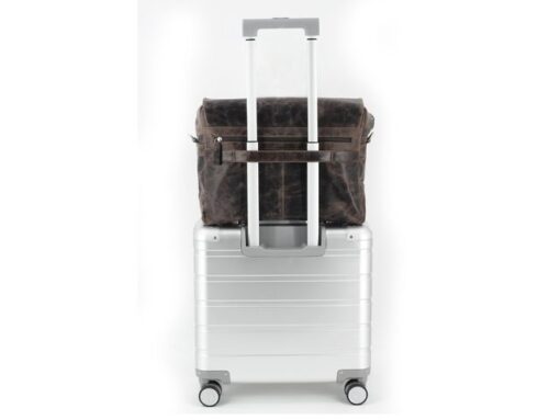 Juscha Schoudertas Roberto Romano CATANIA bruin, Echt leer         28x40x9cm
