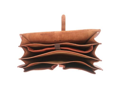 Juscha Schooltas bruin leder