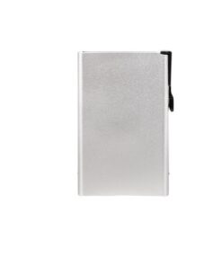 biedt ruimte voor 8 pasjes. De aluminium case beschermt uw kaarten tegen breken en door de RFID beveiliging ook tegen ongewenste draadloze communicatie.
