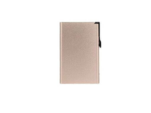 Pasjeshouder Clicksafe aluminium champagne RFID 8 pasjes
