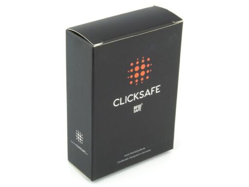 Pasjeshouder Clicksafe jachtleer grijs/groen RFID 8 pasjes met opbergvak voor muntgeld