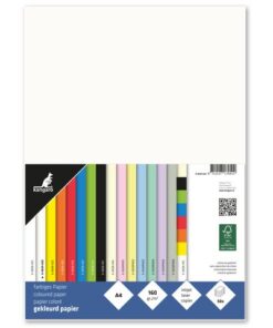 houtvrij en chloorvrij gebleekt papier. Leverbaar in verschillende kleuren. Pak à 50 vel