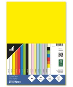 houtvrij en chloorvrij gebleekt papier. Leverbaar in verschillende kleuren. Pak à 50 vel