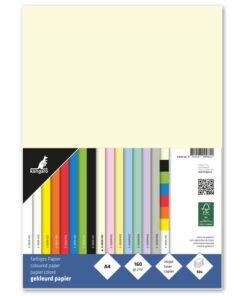 houtvrij en chloorvrij gebleekt papier. Leverbaar in verschillende kleuren. Pak à 50 vel