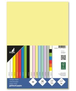houtvrij en chloorvrij gebleekt papier. Leverbaar in verschillende kleuren. Pak à 50 vel