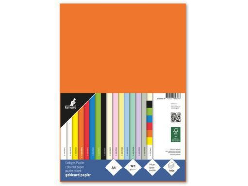 Kangaro KTC Papier Kangaro A4 120 grams pak à 100 vel oranje