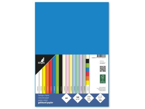 Kangaro KTC Papier Kangaro A4 120 grams pak à 100 vel blauw