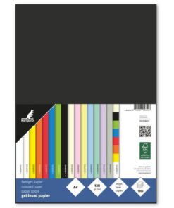 houtvrij en chloorvrij gebleekt papier. Leverbaar in verschillende kleuren. Pak à 100 vel