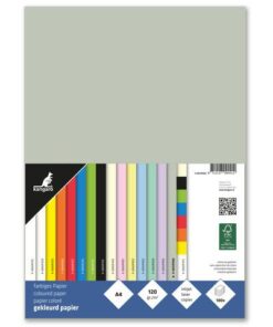 houtvrij en chloorvrij gebleekt papier. Leverbaar in verschillende kleuren. Pak à 100 vel