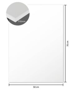 10 stuks 2 zijdig mat papier. Dit foamboard is eindeloos inzetbaar. Stansen