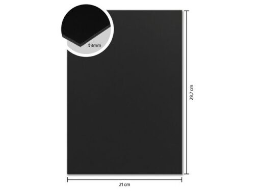 Kangaro KTC Foamboard Kangaro zwart A4 3 mm dik, 30 stuks 2 zijdig mat  papier