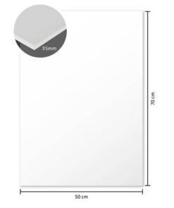 15 stuks 2 zijdig mat papier en éénzijdig zelfklevend. Dit foamboard is eindeloos inzetbaar. Stansen