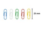 Paperclip Kangaro 25 mm, assorti kleuren, 200 stuks in ronde box met deksel