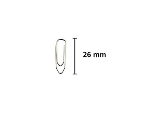 Paperclip Kangaro verzinkt hoekig 26 mm doosje à 1000 stuks