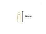 Paperclip Kangaro 26 mm, hoekig, kunststof doosje à 125 stuks, messing
