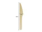 Kangaro KTC Mes hout Kangaro 200 stuks 165 mm biologisch afbreekbaar