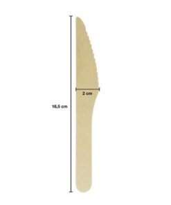 5 cm is biologisch afbreekbaar en te composteren. Pak van 200 stuks. Ook verkrijgbaar zijn vork