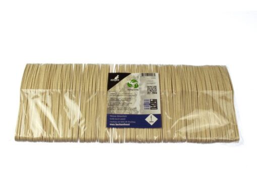 Kangaro KTC Mes hout Kangaro 200 stuks 165 mm biologisch afbreekbaar