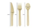 Kangaro KTC Bestekset hout Kangaro 200 st 70x lepel,65x vork,65x mes    160 mm, biologisch afbreekbaar