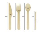 Kangaro KTC Bestekset hout Kangaro 200 st 70x lepel,65x vork,65x mes    160 mm, biologisch afbreekbaar