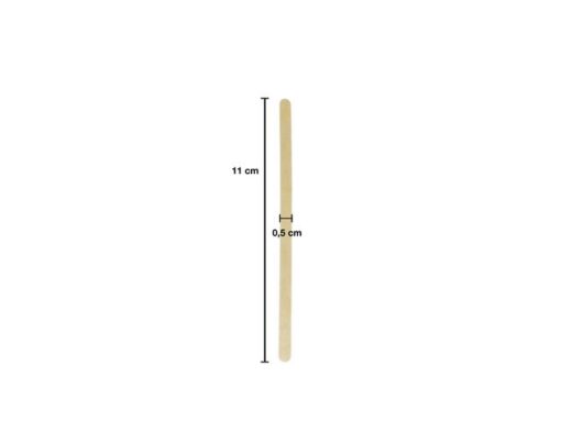 Kangaro KTC Roerstaaf hout Kangaro 1000 stuks, 110x5x1,5mm, biologisch  afbreekbaar