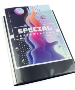 waardoor dit album uitermate geschikt is voor presentaties met een eigen gezicht. Formaat A4. Ook geschikt voor het opbergen van contracten