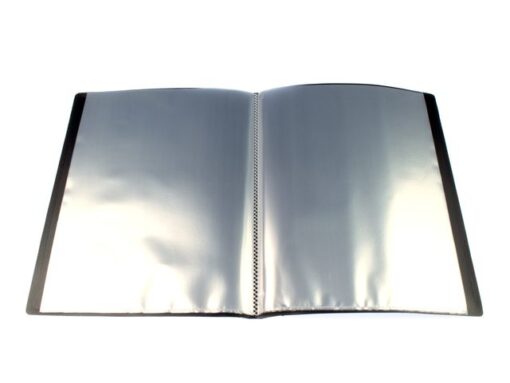 Kangaro KTC Showalbum Kangaro A5, PP 0.5mm, 20 tassen, zwart met        insteektas op voorkant