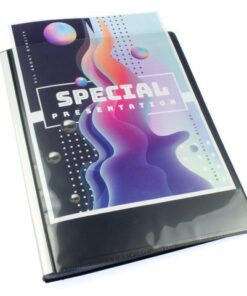 waardoor dit album uitermate geschikt is voor presentaties met een eigen gezicht. Formaat A4. Ook geschikt voor het opbergen van contracten