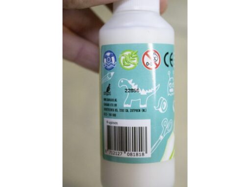 Kinderlijm Eco Kangaro 100 ml fles met lijmspatel groen