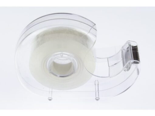Plakbandhouder Kangaro kern 25 mm transparant met tape      19mmx33m