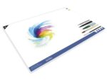 Aquarelpapier Kangaro blok A2 300 grams 12 vel roomwit, 3 zijden verlijmd
