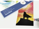 Aquarelpapier Kangaro blok A2 300 grams 12 vel roomwit, 3 zijden verlijmd