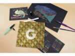 Aquarelpapier Kangaro blok A2 300 gram 12 vel zwart, 3      zijden verlijmd